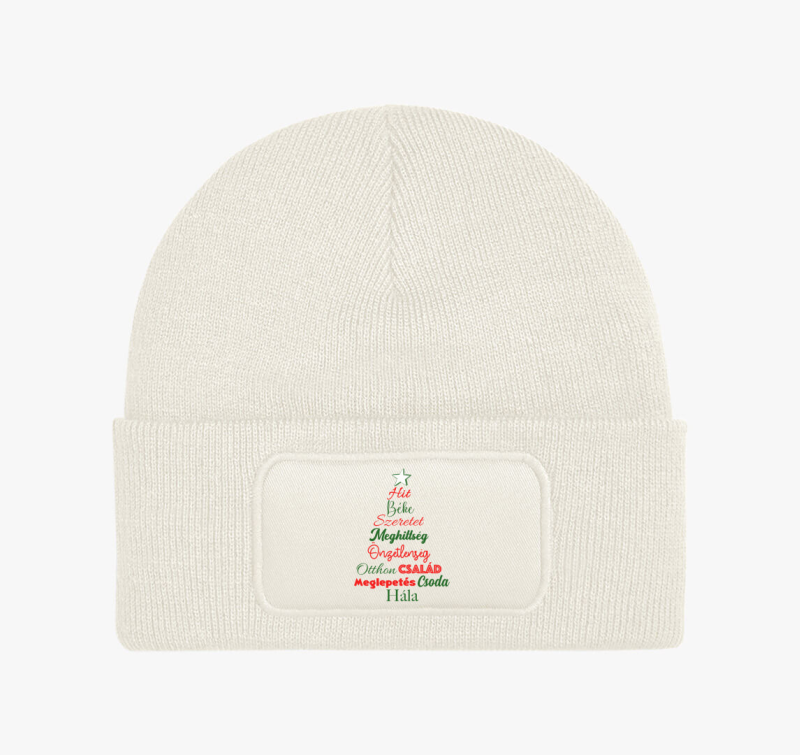 Karácsony szavak téli sapka