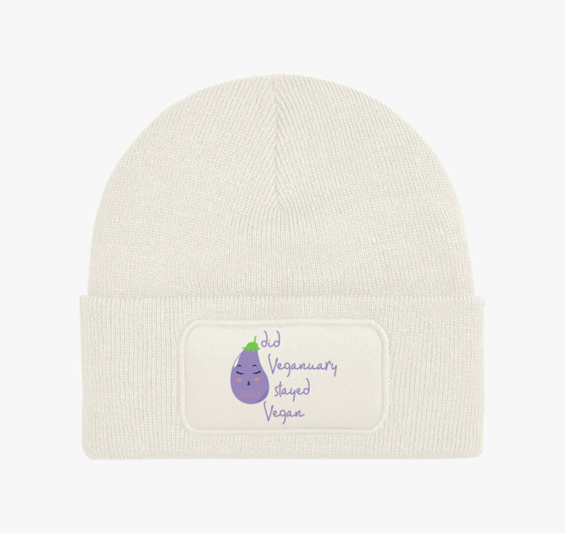 Did Veganuary 2023 padlizsános (lila betűs) téli sapka