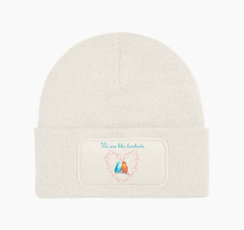 We are like lovebirds téli sapka