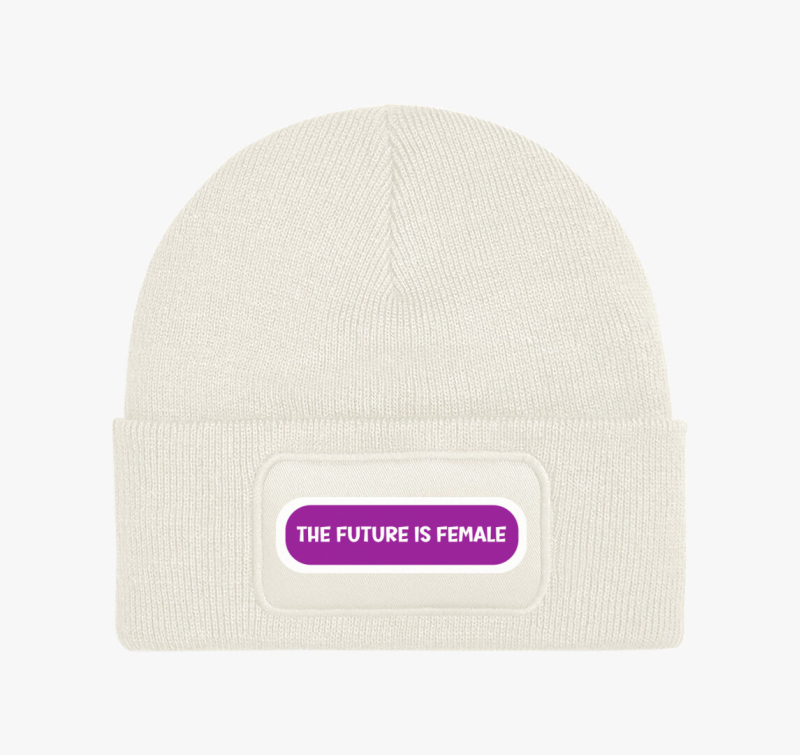 Future is female lila téli sapka