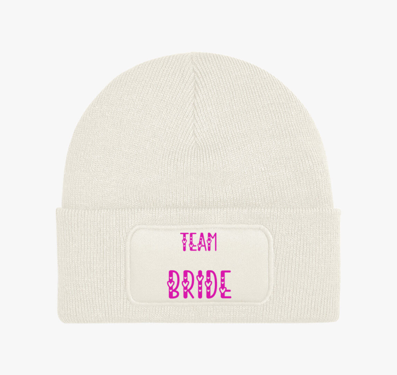 Team Bride pink téli sapka