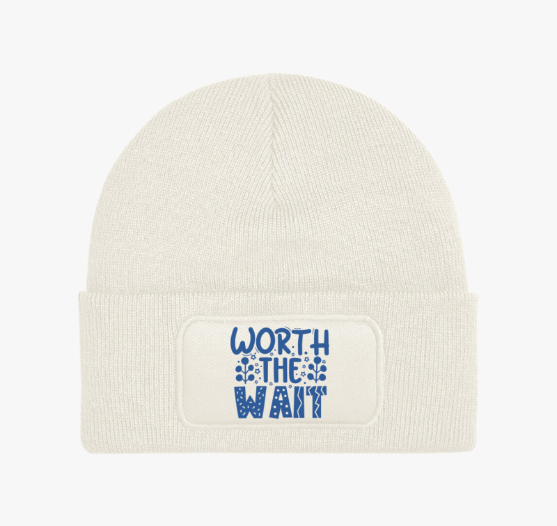 Megérte várni kék téli sapka