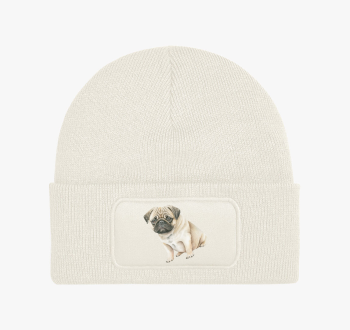 Mopsz akvarell téli 