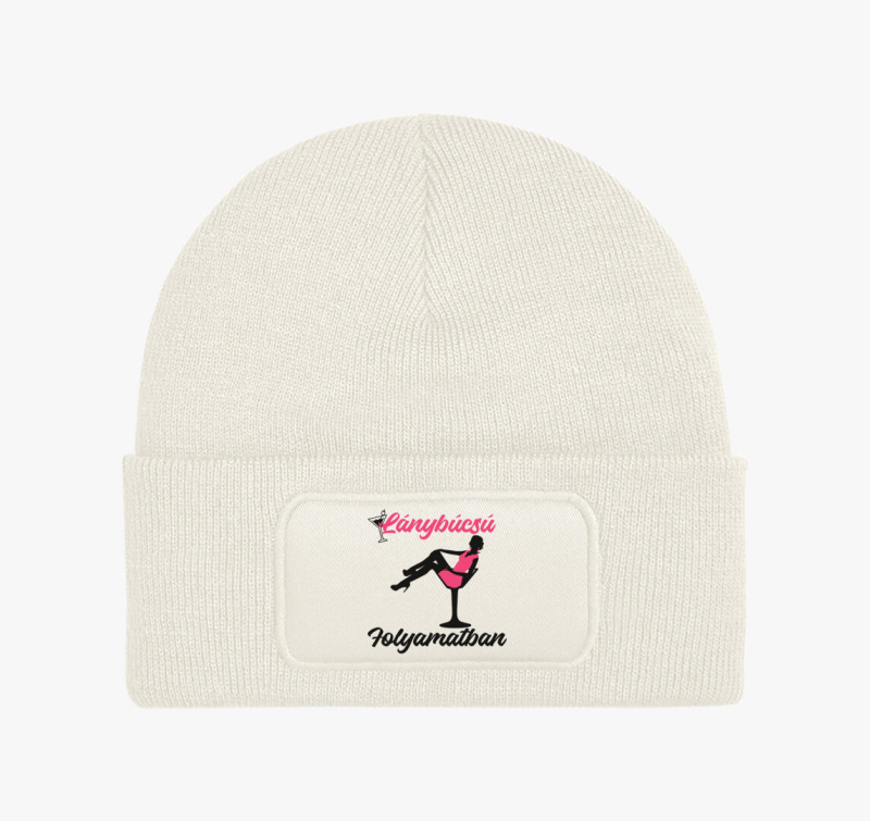 Lánybúcsú folyamatban lánybúcsúra téli sapka