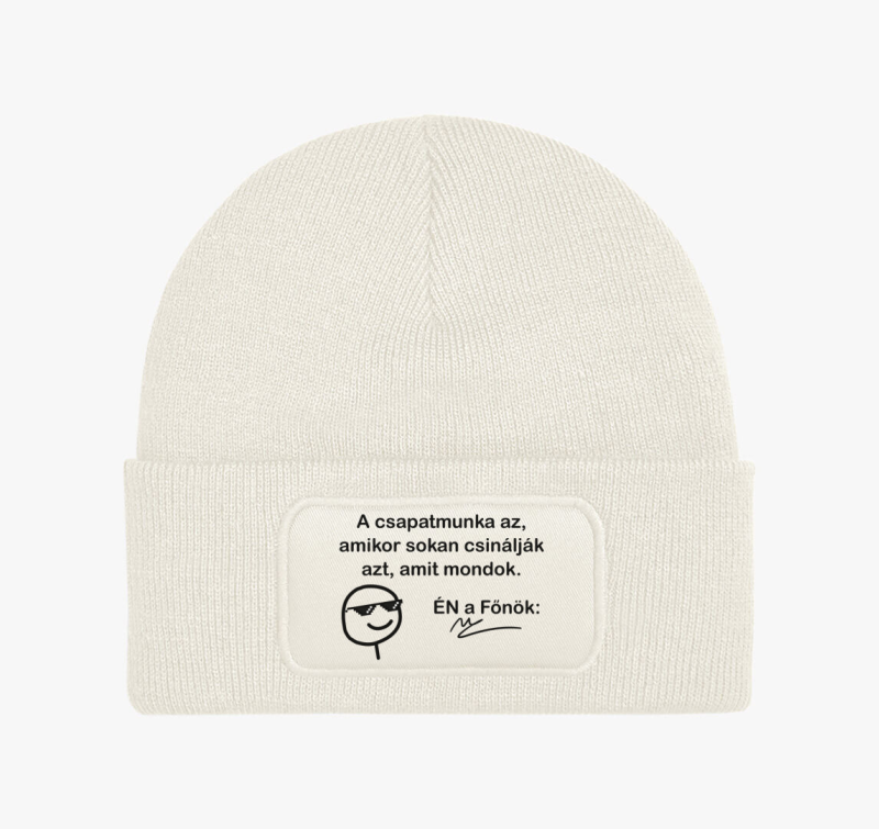 A csapatmunka az amit mondok vicces téli sapka
