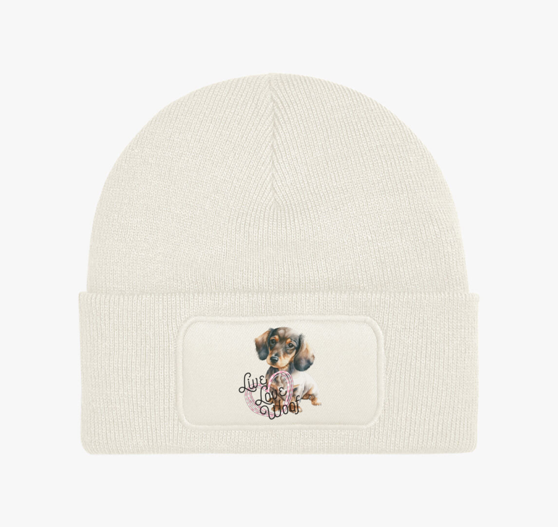 Tacskó szivecskés téli sapka