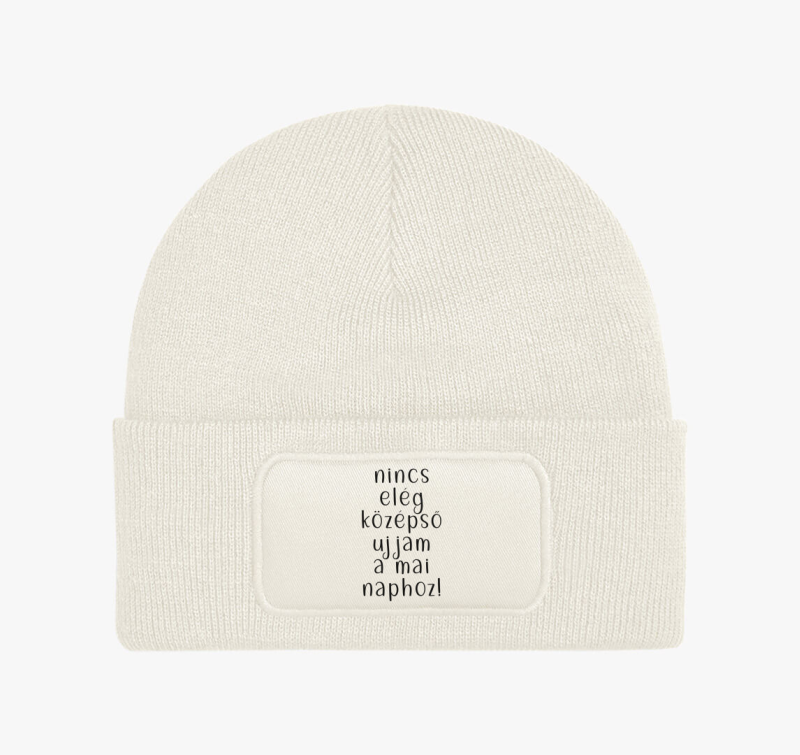 Középső ujj téli sapka