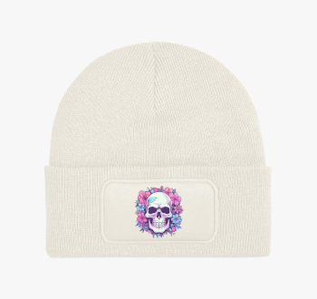 Virágos koponya pink...