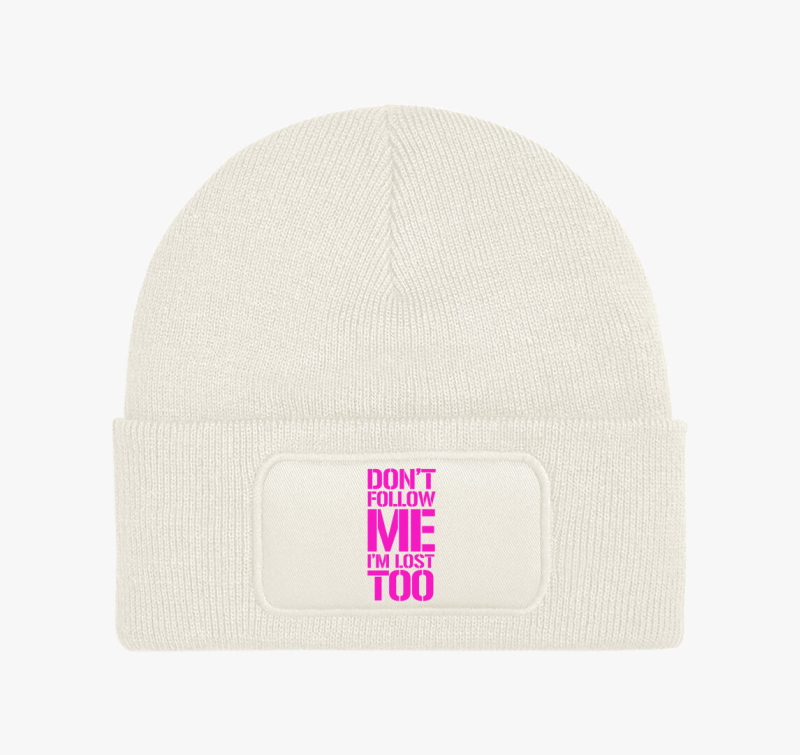 Dont follow me pink téli sapka