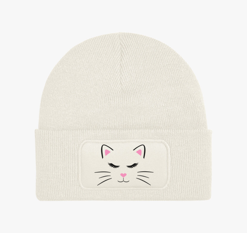 Mosolygós cica lány téli sapka