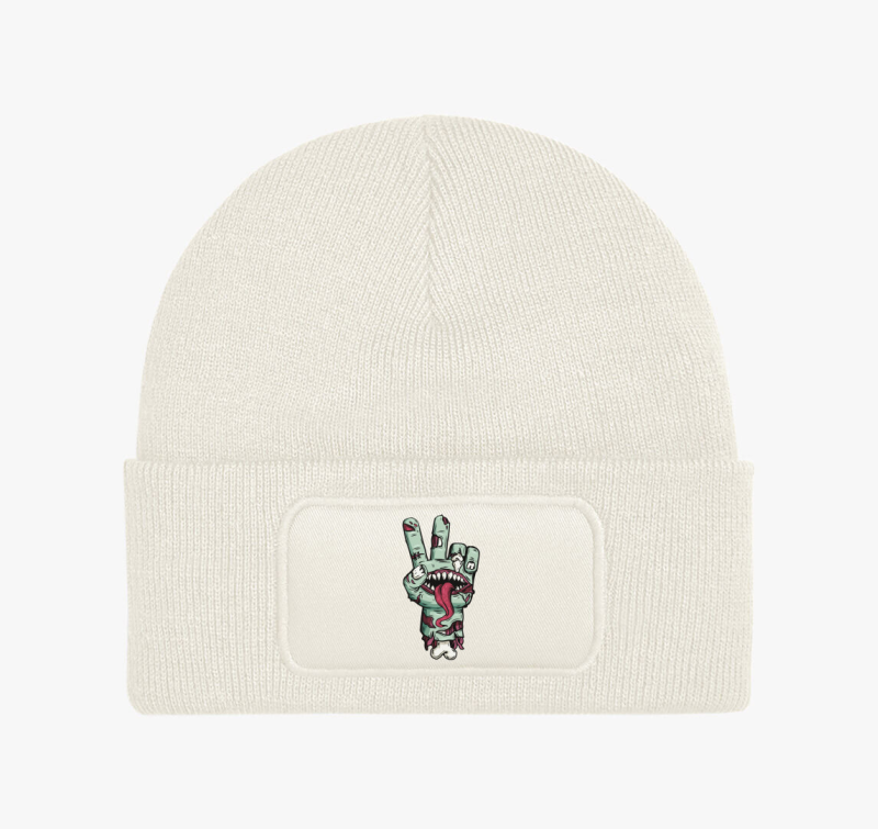 Halloween zombi béke kéz téli sapka