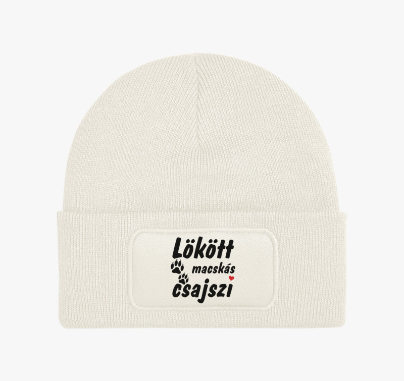 Lökött macskás csajszi téli sapka