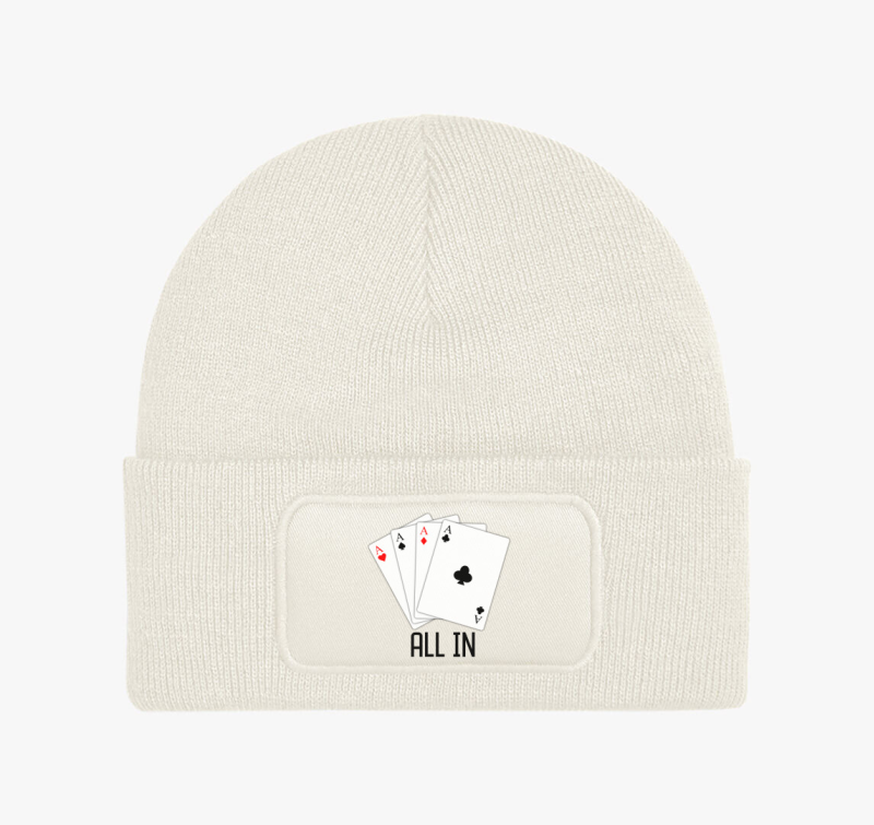 Póker, kártyamintás téli sapka