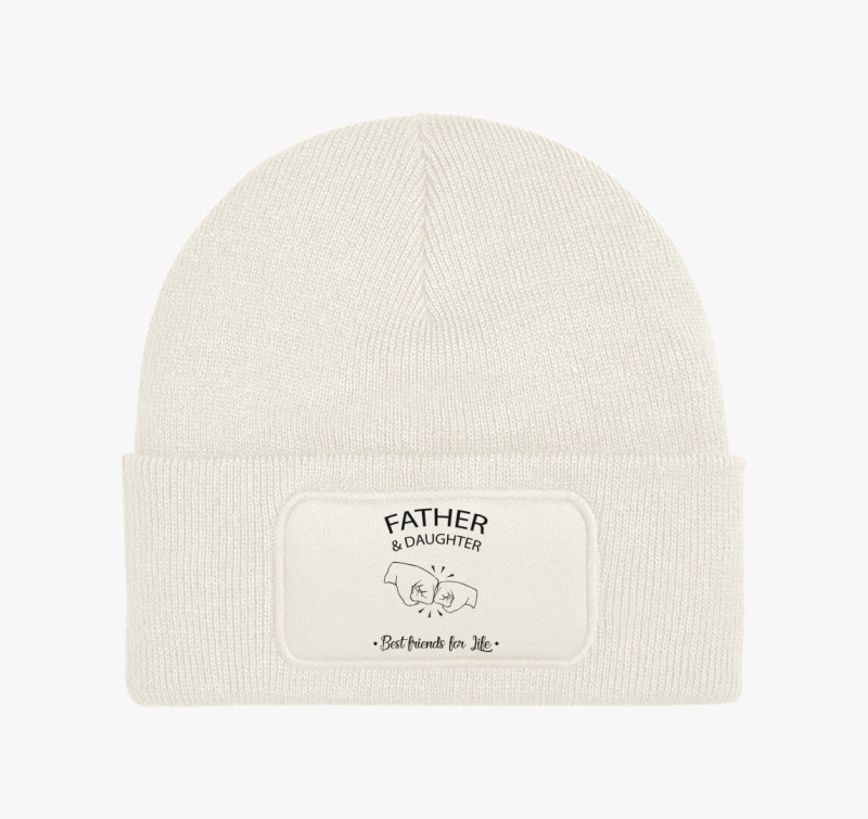 Apa és lánya téli sapka