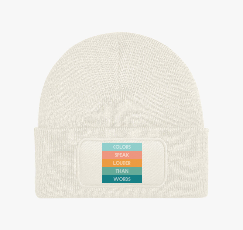 COLORS SPEAK LOUDER THAN WORDS téli sapka