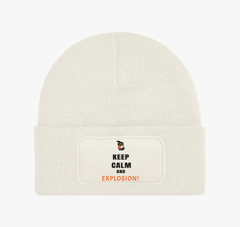 Keep calm and explosion téli sapka