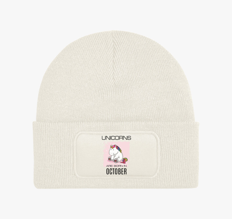Unikornisos szülinapos téli sapka választható hónappal