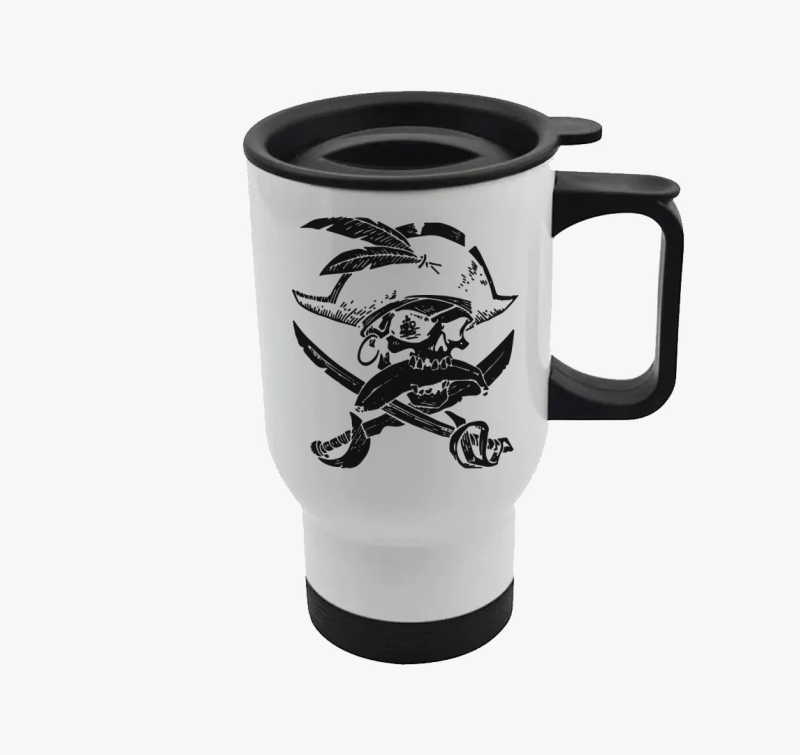 Pirate skull silhouette termosz