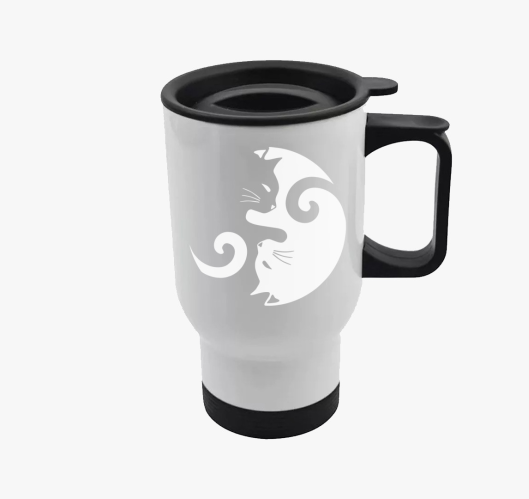 Macska Jin Jang termosz