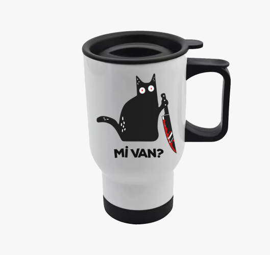 Macska Mi van? vicces termosz