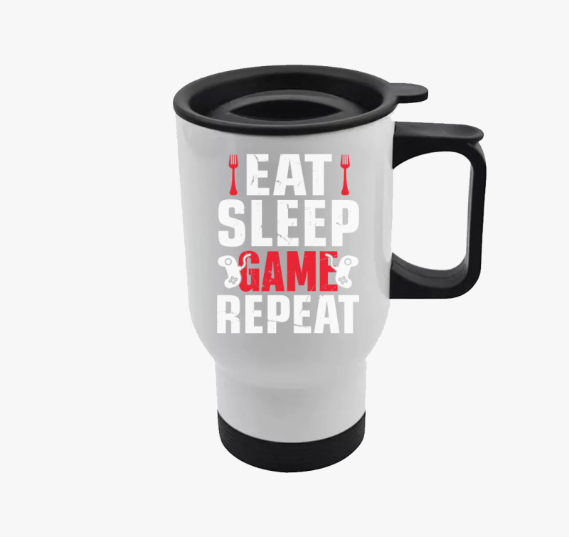 Eat sleep game repeat gamereknek termosz