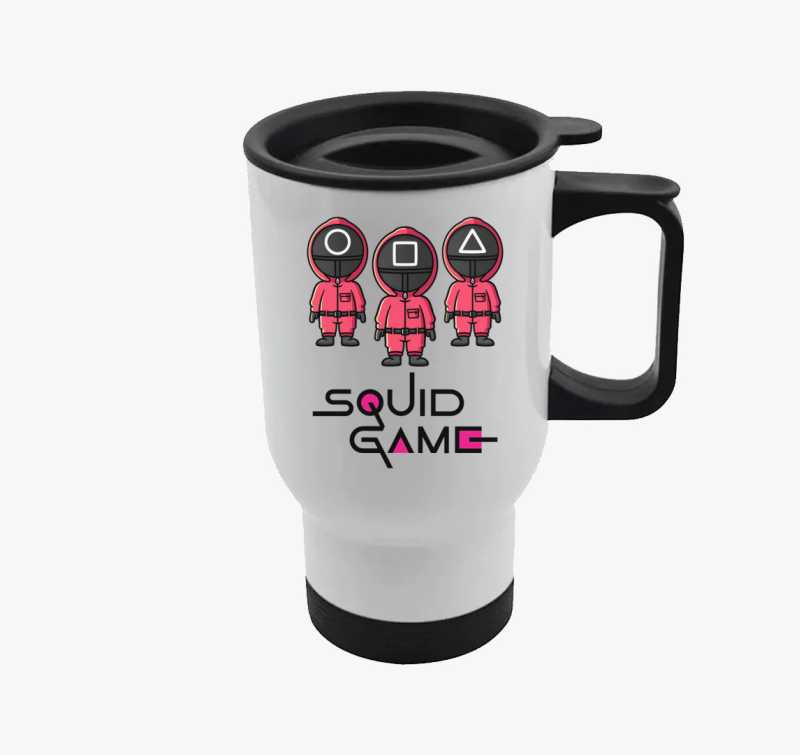 Squid Game - Chibi rózsaszín őrök termosz