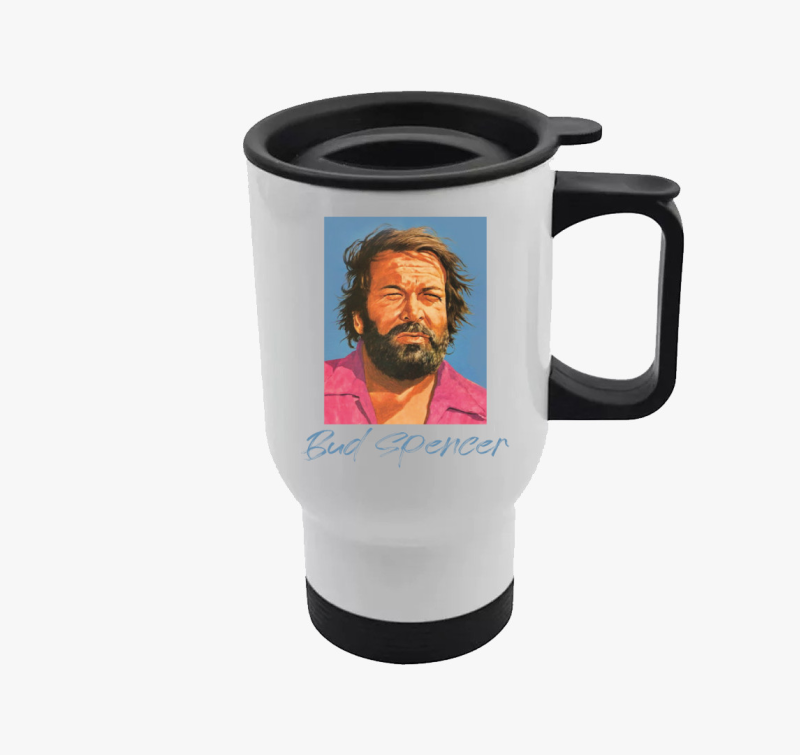 Bud Spencer színes arckép termosz