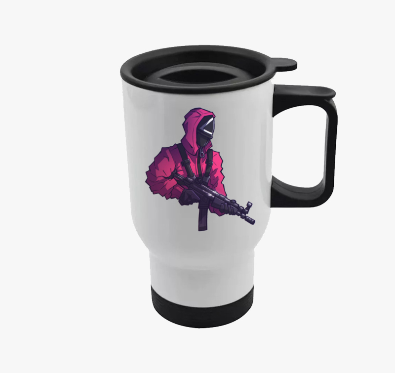 Squid Game géppisztolyos katona termosz