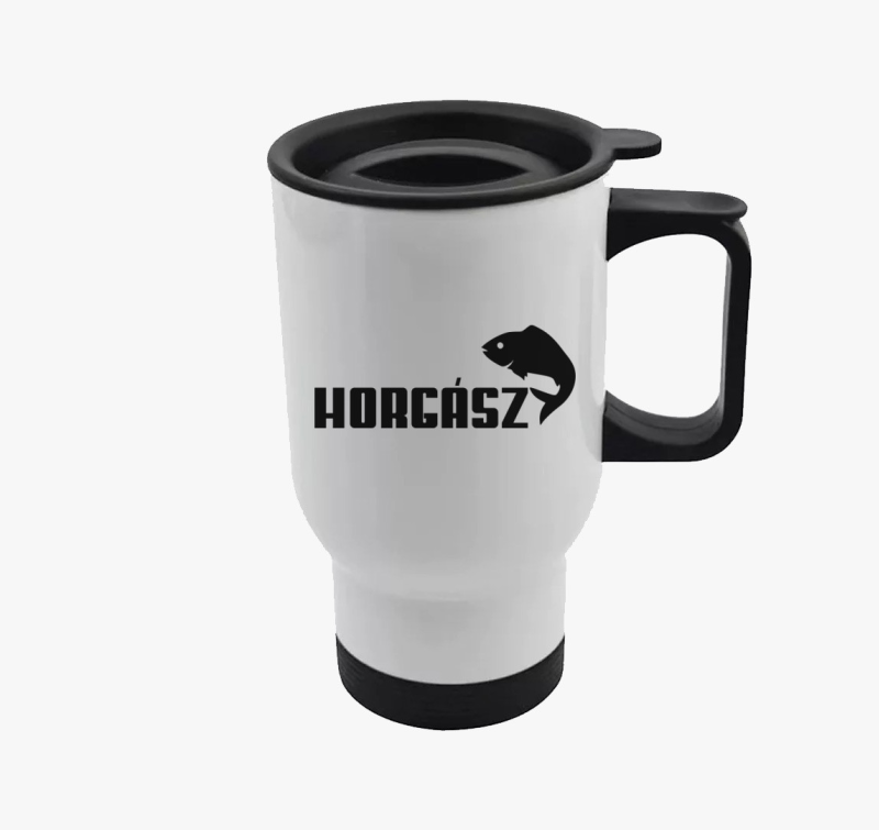 Horgász emblémás termosz