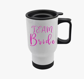 TEAM Bride pink sziv...