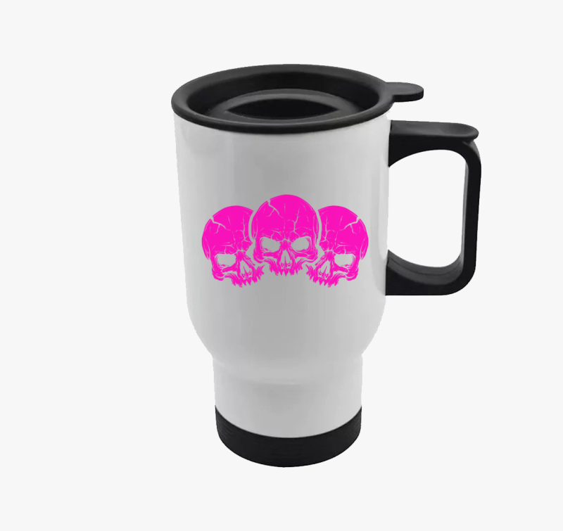 3 pink skulls termosz