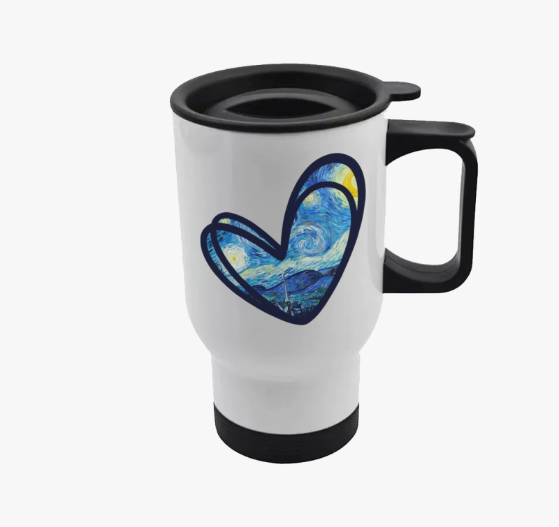 Starry night szív termosz