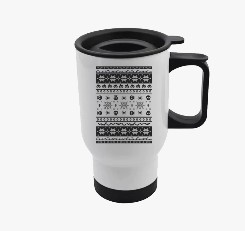 Halloweenes csúnya pulcsi minta termosz