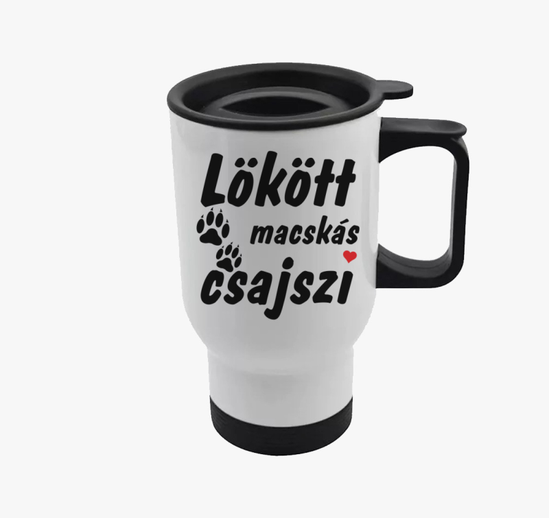 Lökött macskás csajszi termosz