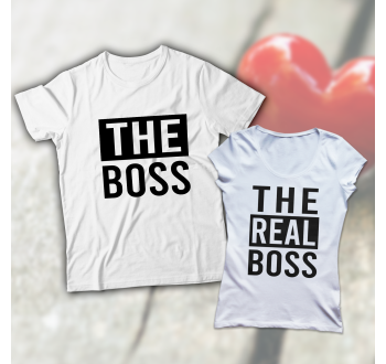 The boss és the real boss páros póló