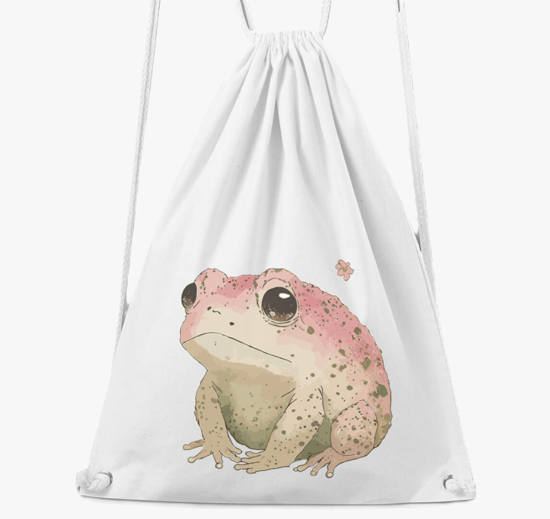 Sad pink frog tornazsák