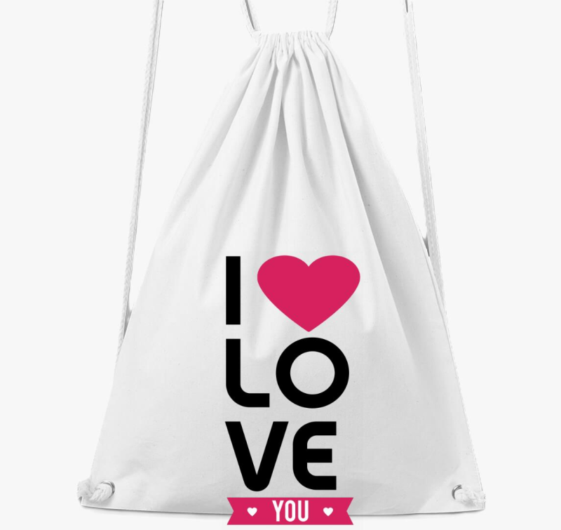 ILoveYou felirat tornazsák