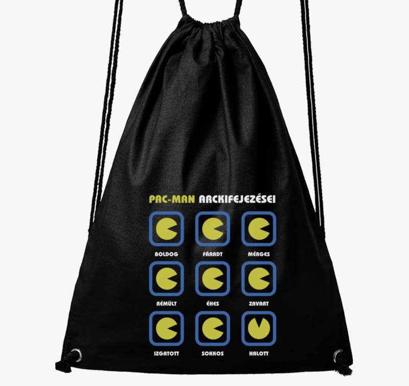 Pack man arckifejezései vicces tornazsák