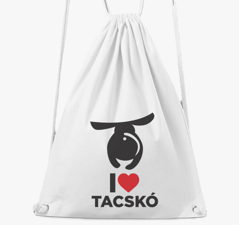 I love Tacskó design divat tornazsák
