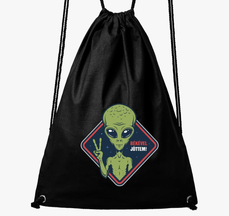 Ufo Alien békével jöttem divat tornazsák