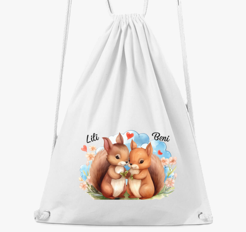 Összebújós szerelmes Mókusok tornazsák