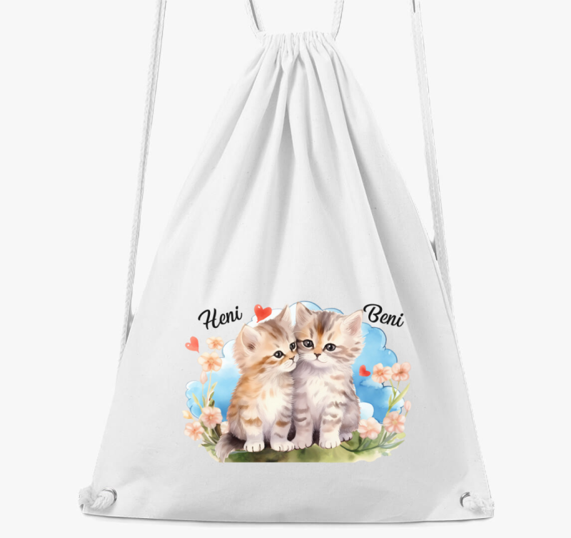 Összebújós szerelmes Cicák tornazsák