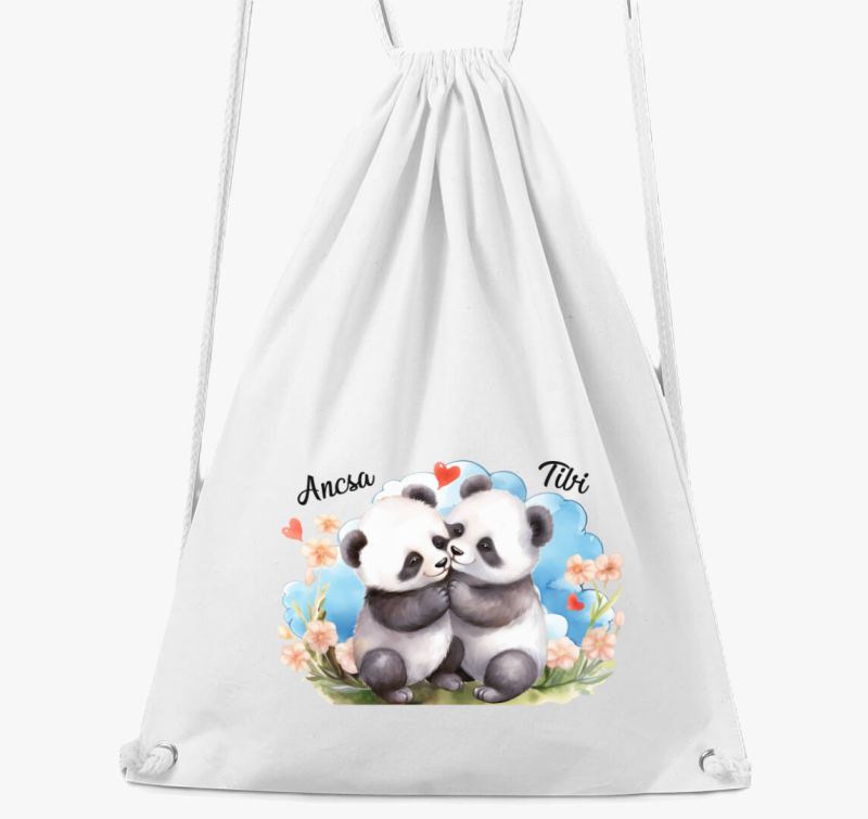 Összebújós szerelmes Panda tornazsák