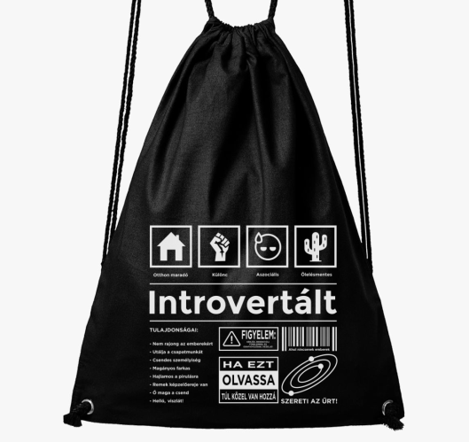 Introvertált vicces tornazsák...