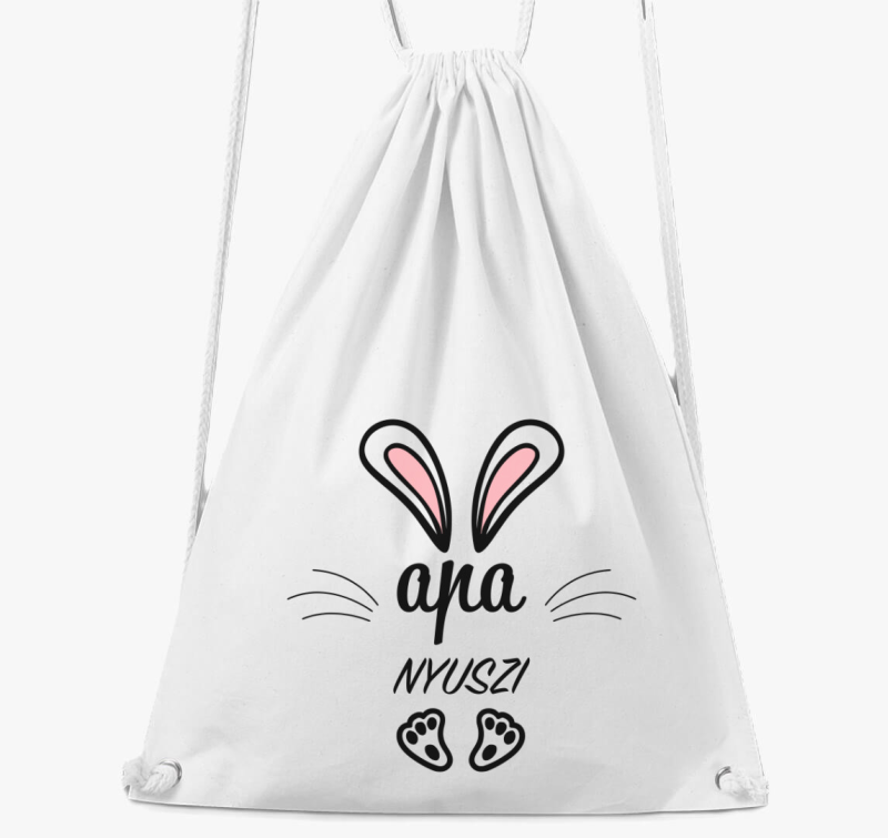 Nyuszicsalád apa nyuszi tornazsák