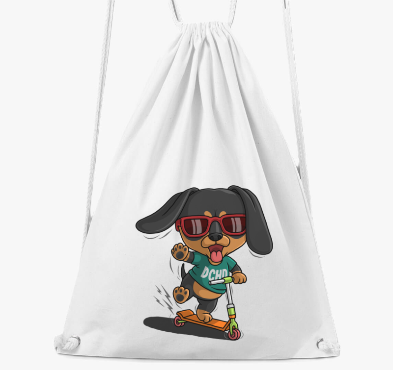 Rollerező kutya tornazsák