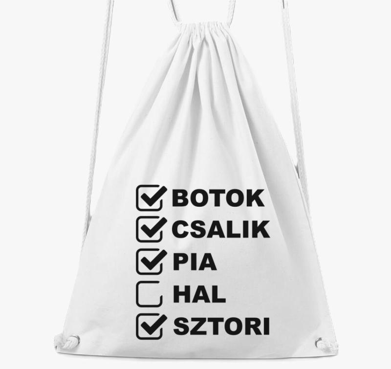 Horgászás hal nélkül tornazsák