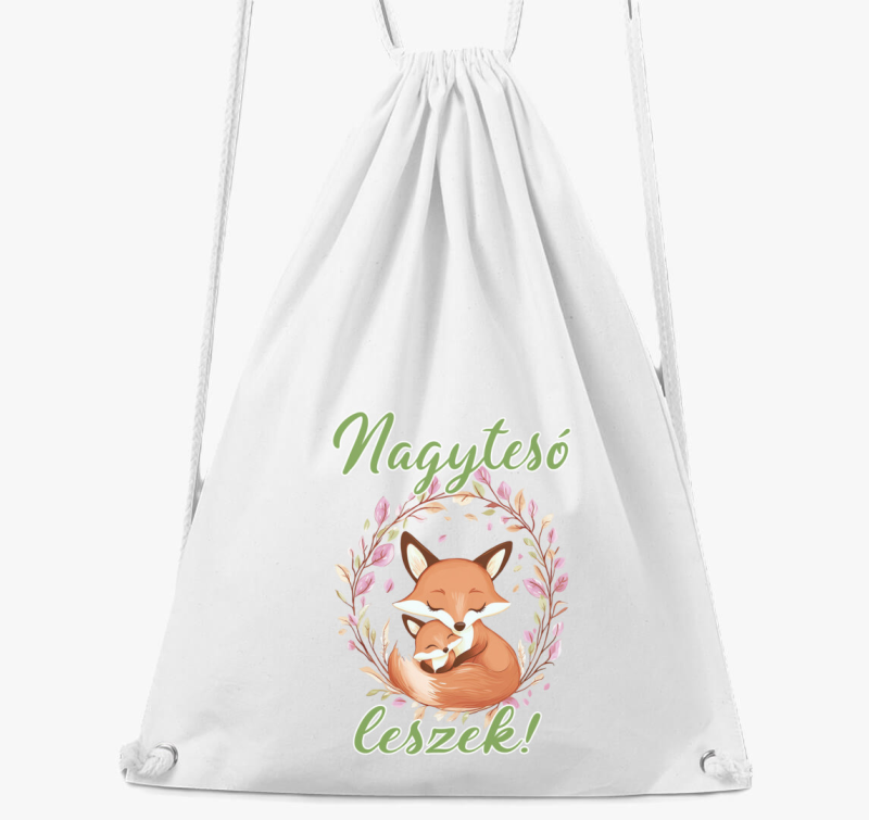 Nagytesó leszek, kisrókák zöld felirat tornazsák