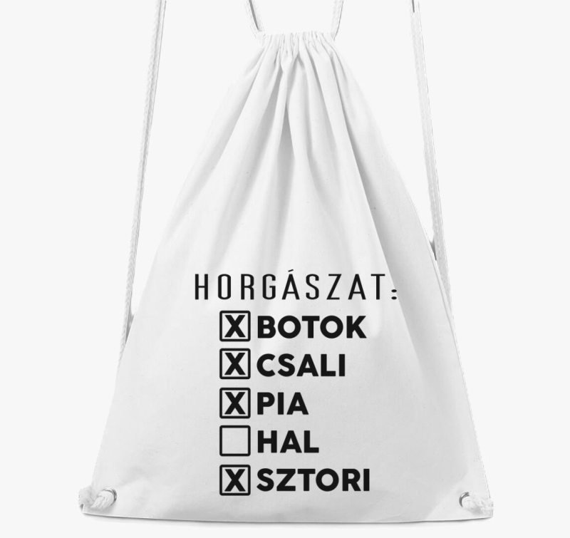 Horgász lista tornazsák