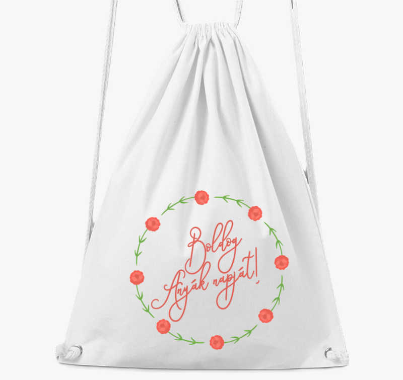 Boldog Anyák napját körvirágos tornazsák